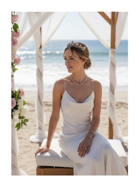 Vintage Accessories - Vintage: Mari Elena ᪥ Moonstone Floral Swarovski Crystal Bridal Tiara ᪥ Luxury